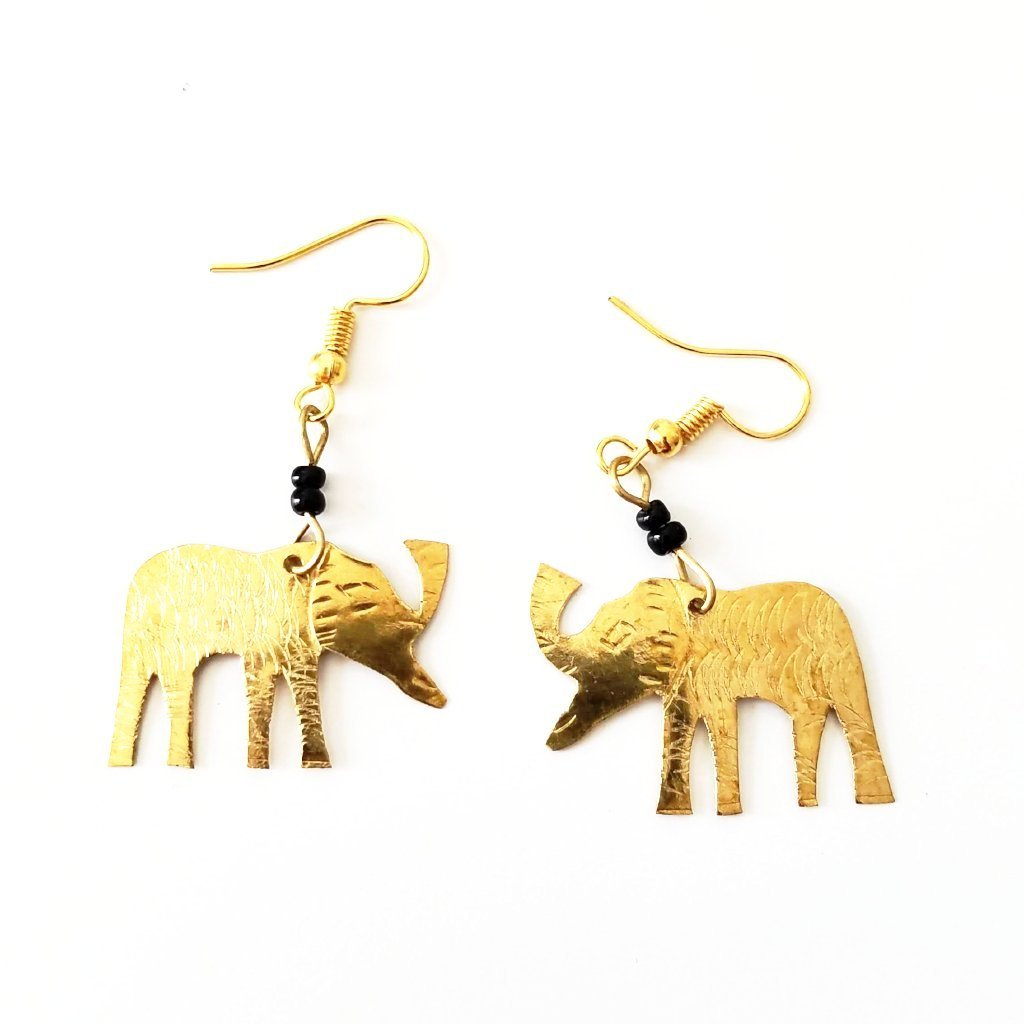 Dangle shops elephant earrings