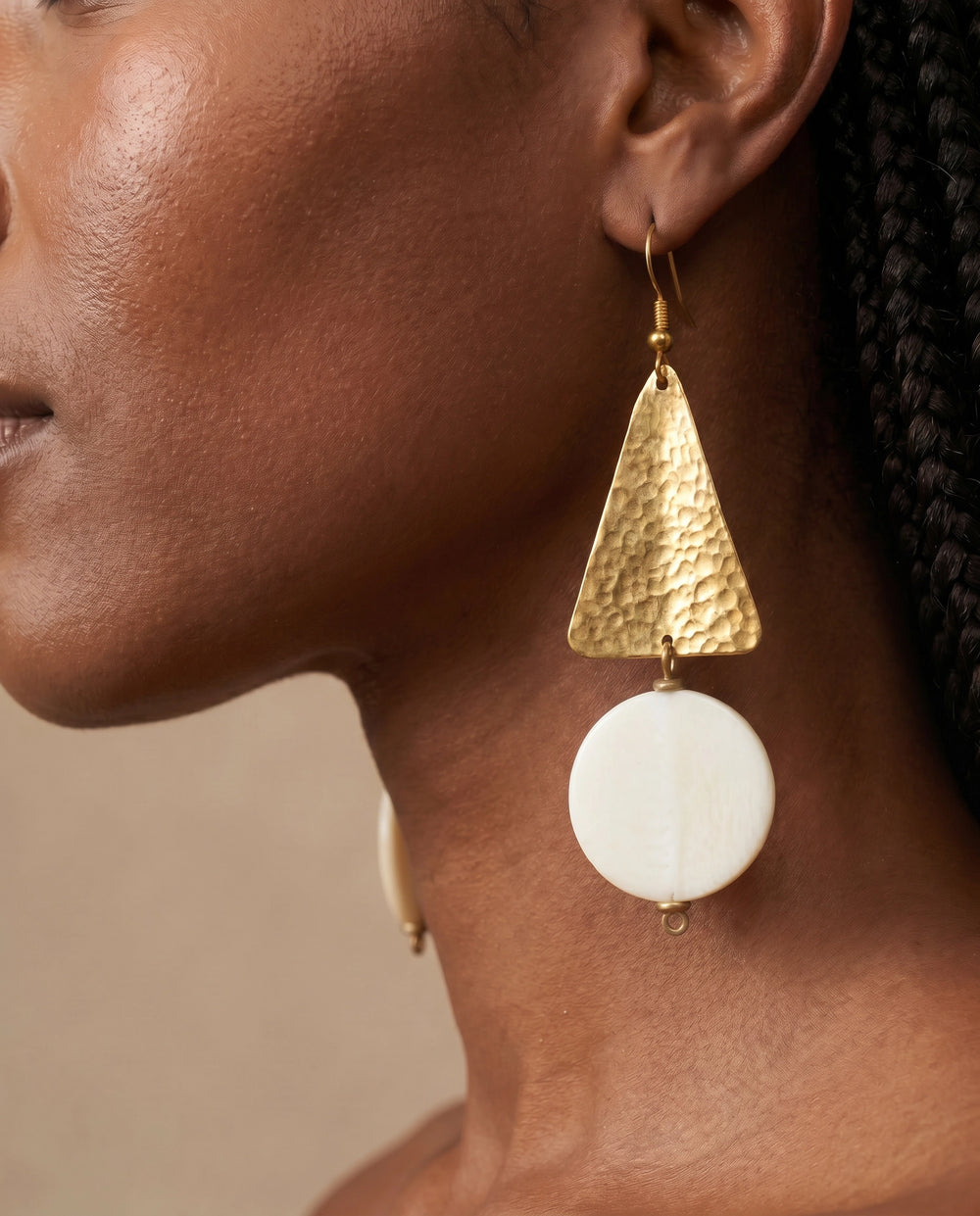 Safi earring close-up detail shot