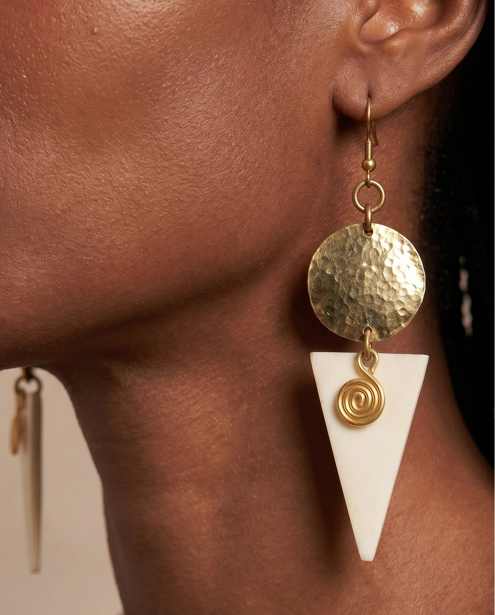Aisha earring close-up detail shot