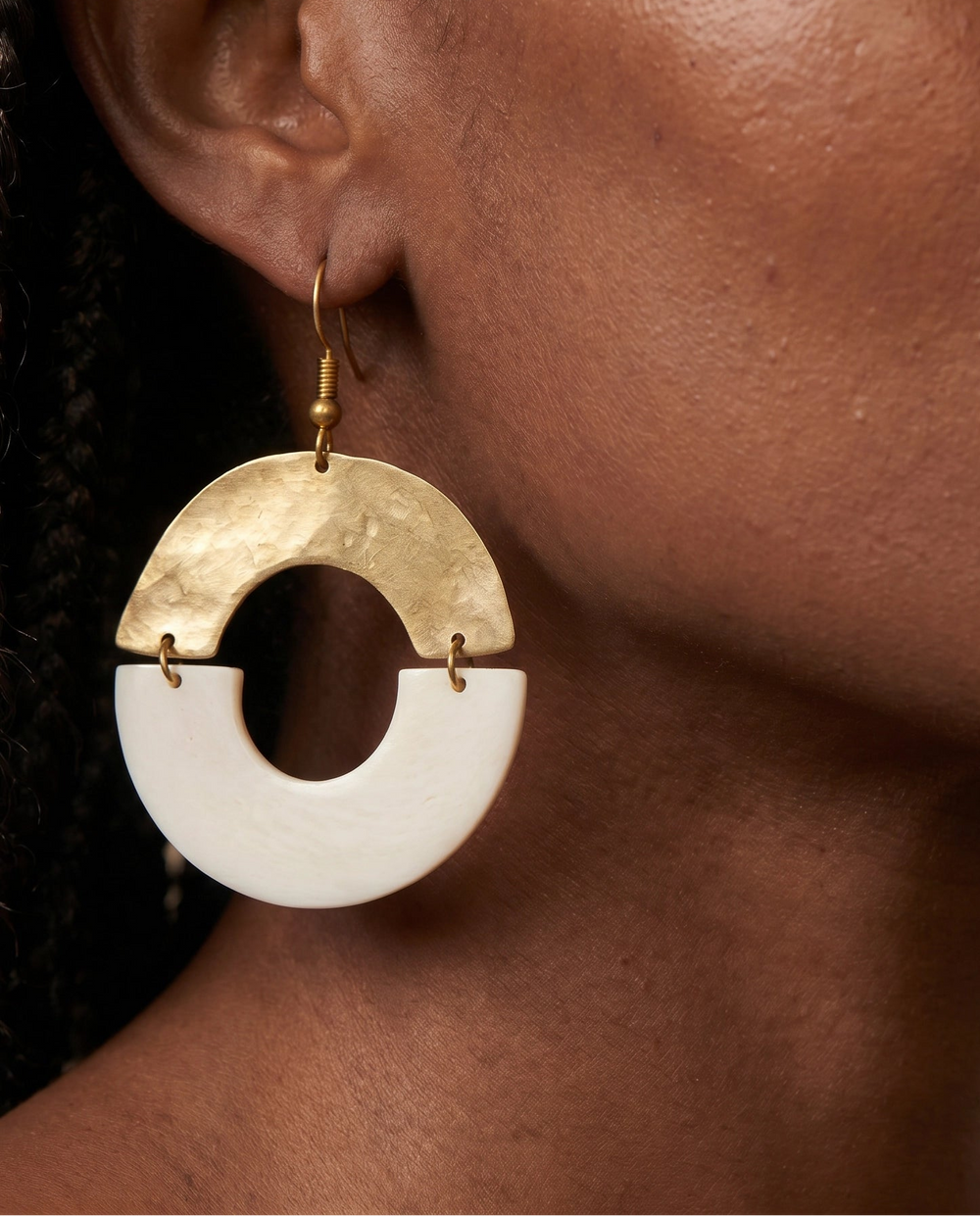 Rehema earring close-up detail shot