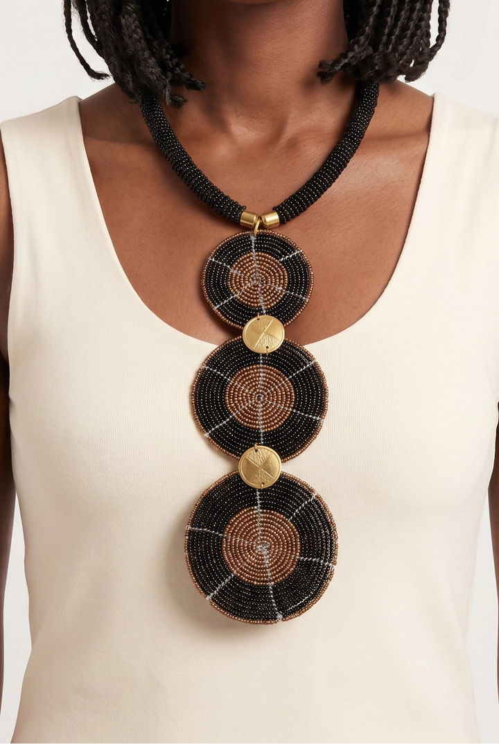 Urembo Tie Beaded Necklace