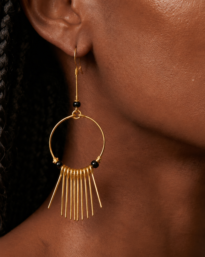 Ndege Fringe African Earrings