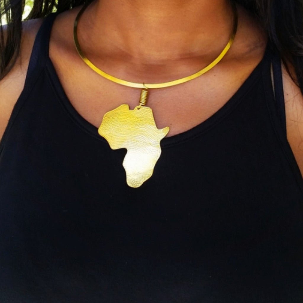 Maridadi African Map Necklace