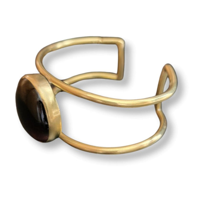 Kiara Double Brass Band Bead Bracelet - The Afropolitan Shop