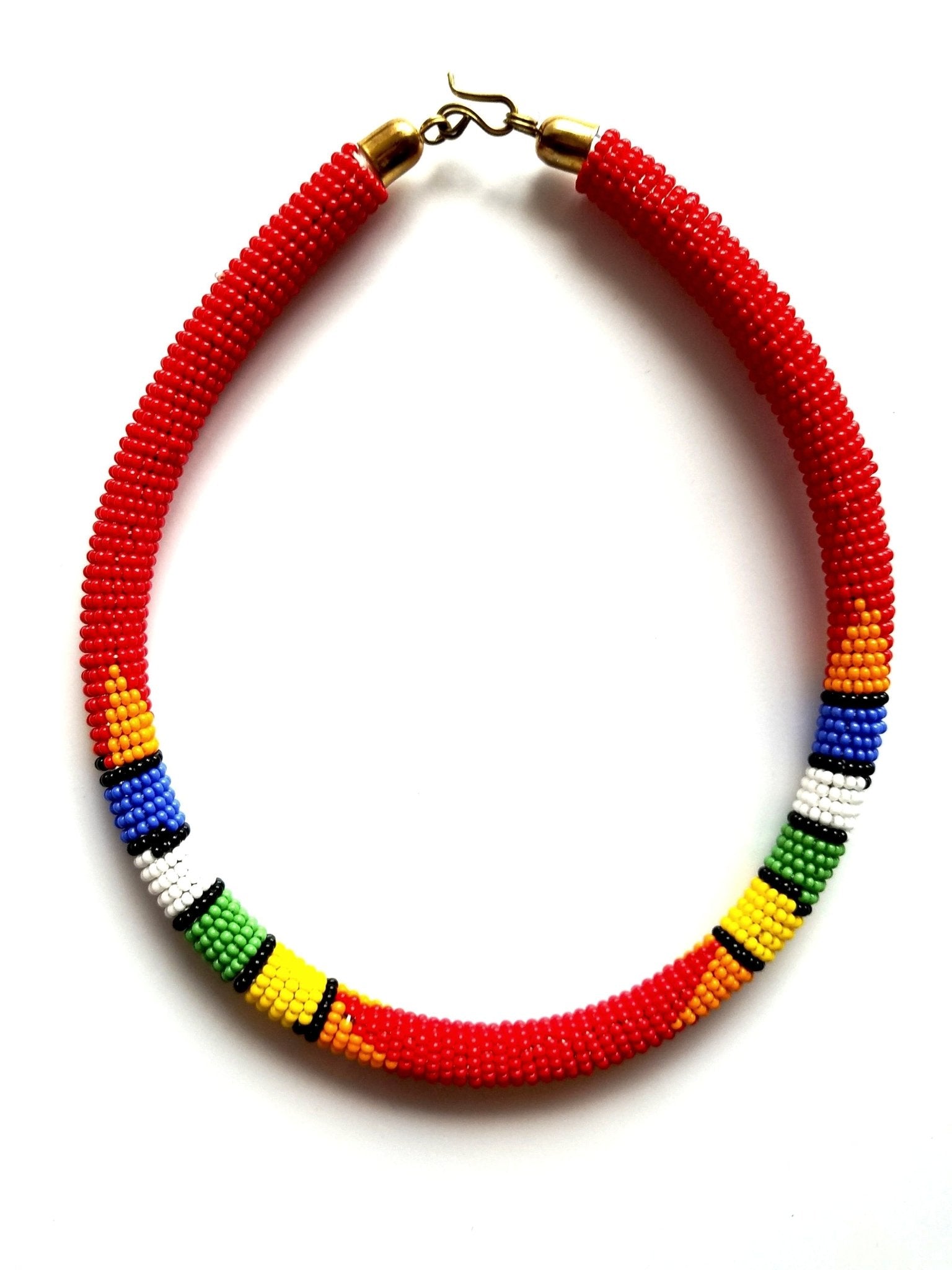 African Beaded Necklaces Zulu Spear Fringe | EARTH AFRICA