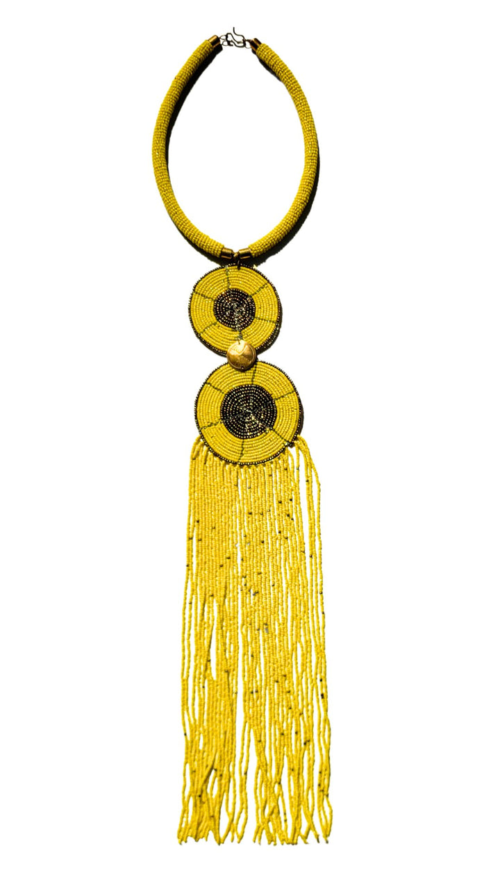Urembo Tie Fringe Beaded Necklace - The Afropolitan Shop